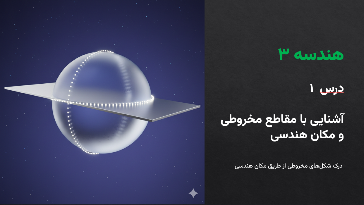 اسلاید آموزشی، هندسه 3، مقاطع مخروطی