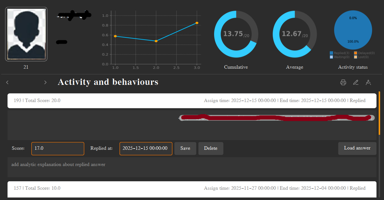 Student Information Panel
