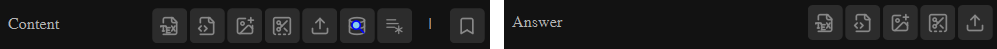 Content and Answer Toolbars